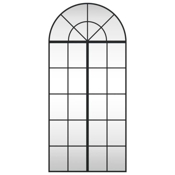 , Wall Mirror Black 23.6″x51.2″ Arch Iron – Minimalistic Design, Durable Material