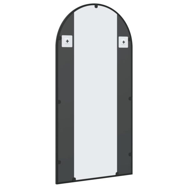 , Wall Mirror Black 19.7″x39.4″ Arch Iron – Minimalistic Design, Durable Material