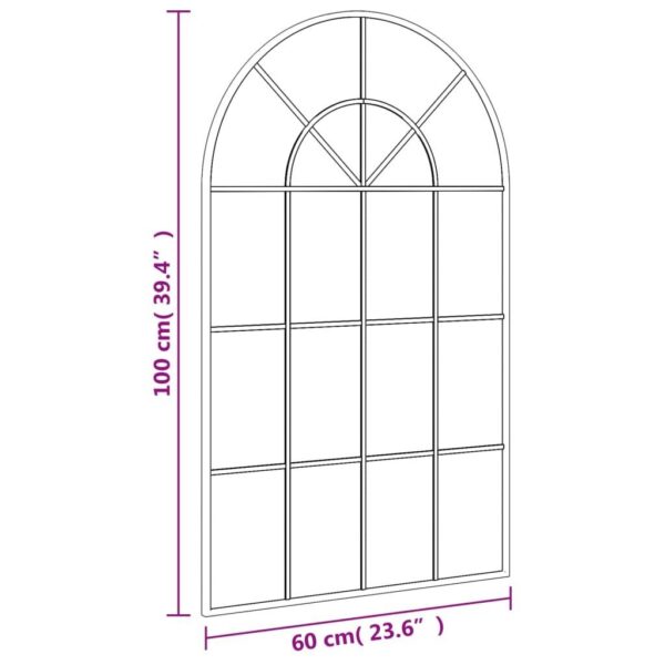 , Wall Mirror Black 23.6″x39.4″ Arch Iron – Stylish Minimalistic Design
