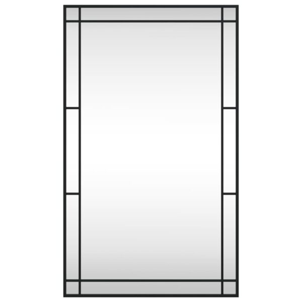 , Wall Mirror Black 23.6″x39.4″ Rectangle Iron – Clear Image, Durable Material