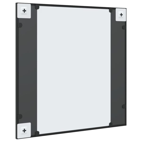 , Wall Mirror Black 23.6″x23.6″ – Square Iron Frame