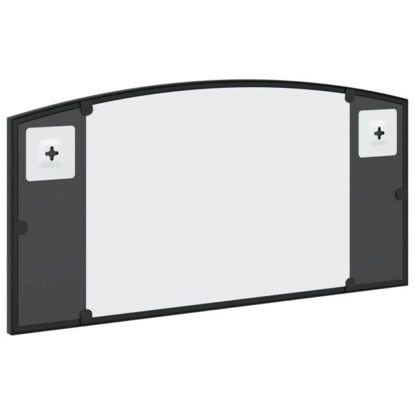 , Wall Mirror Black 23.6″x11.8″ Arch Iron – Practical Home Decor