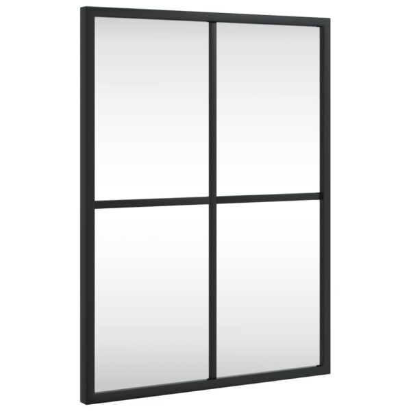 , Wall Mirror Black 11.8″x15.7″ Rectangle Iron – Minimalistic Design, Clear Image