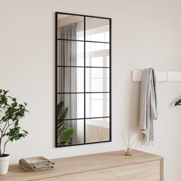 , Wall Mirror Black 19.7″x39.4″ Rectangle Iron – Minimalistic Aesthetic for Your Home Decor