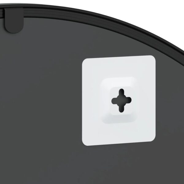 , Wall Mirror Black 23.6″x11.8″ Arch Iron – Minimalistic Design | High Quality Glass | Easy Wall Mounting