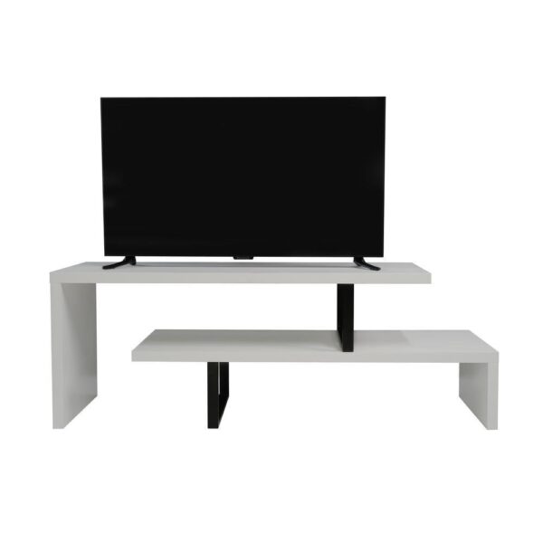 , Orford Mid-Century Modern TV Stand | MDF Shelves | Powder Coated Iron Legs