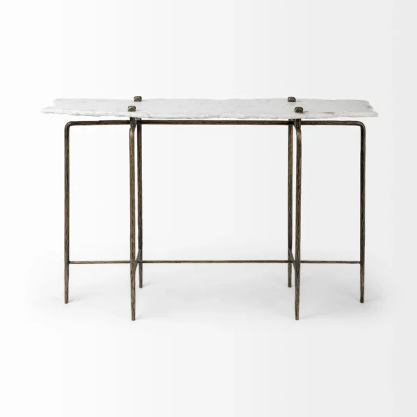 console table, Stylish White Marble Console Table