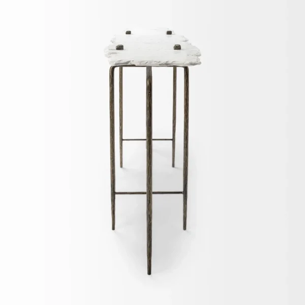 console table, Stylish White Marble Console Table