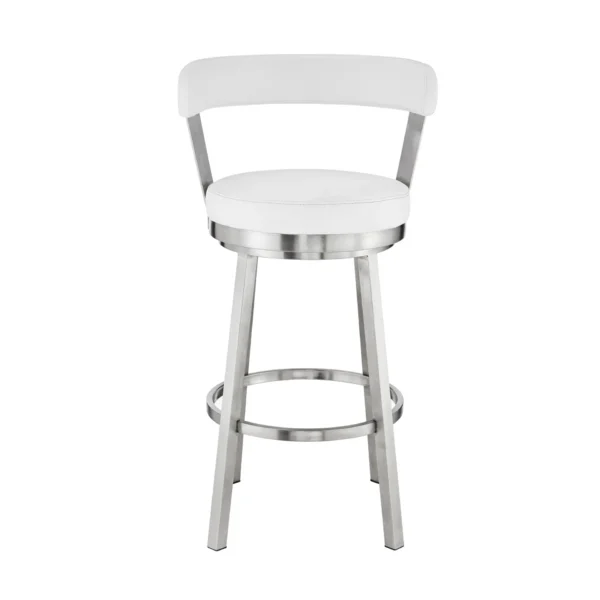 keyword: bar chair, 30&#8243; White Swivel Bar Stool