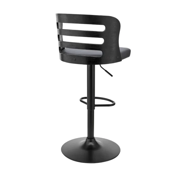 keyword: Bar Chair, 25&#8243; Gray and Black Iron Swivel Adjustable Height Bar Chair