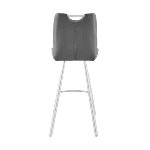 keyword: Bar Chair, 30&#8243; Gray And Silver Iron Bar Height Bar Chair