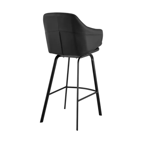 keyword: bar chair, 30&#8243; Black Iron Swivel Bar Chair