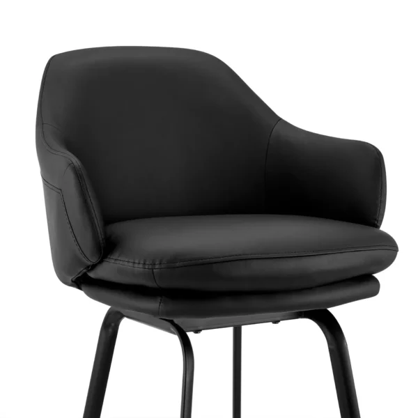 keyword: bar chair, 30&#8243; Black Iron Swivel Bar Chair