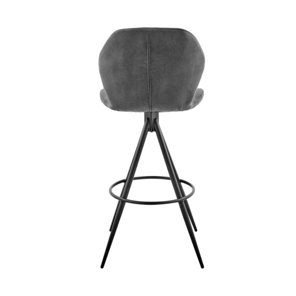 keyword: Bar Chair, 27&#8243; Charcoal And Black Iron Counter Height Bar Chair