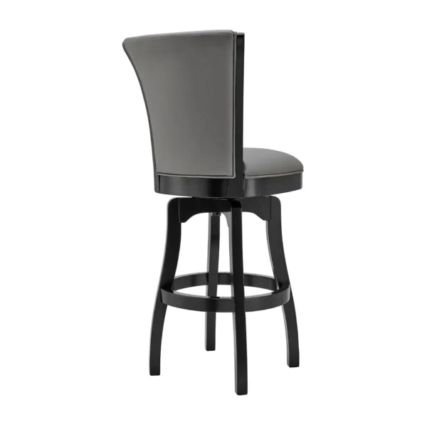 keyword: Swivel Counter Height Bar Chair, 26&#8243; Gray and Black Faux Leather Swivel Counter Height Bar Chair