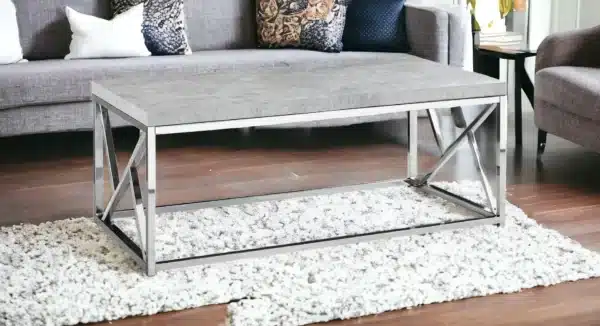 coffee table, Modern Gray Cement Coffee Table