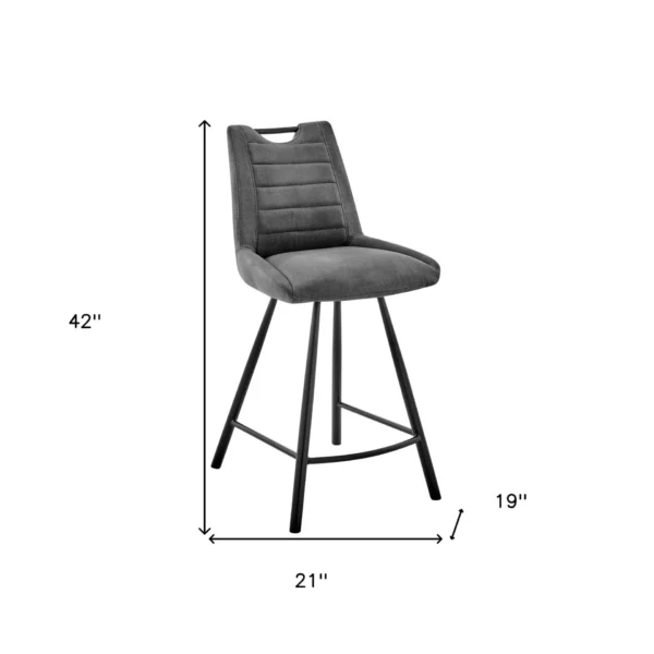 keyword: Bar Chair, 30&#8243; Charcoal and Black Iron Bar Height Bar Chair