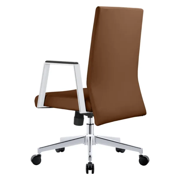 office chair, Aleen Office Chair: Upholstered Leather and Iron Frame