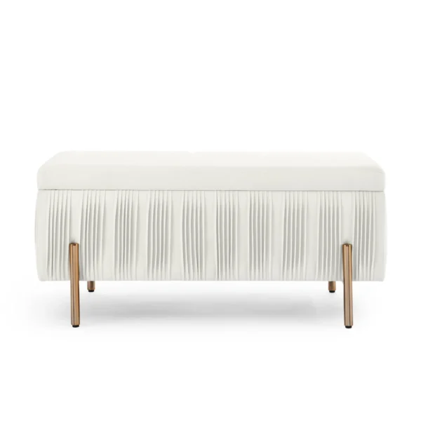 keyword: Upholstered Velvet Storage Bench, Elegant Velvet Storage Bench