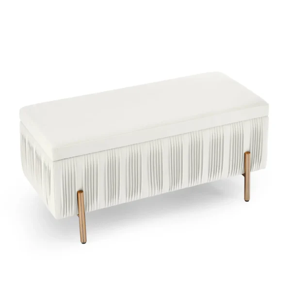 keyword: Upholstered Velvet Storage Bench, Elegant Velvet Storage Bench