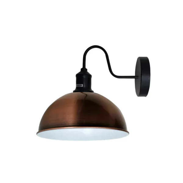 Swan Neck Iron Wall Sconce Light, Industrial Swan Neck Iron Wall Sconce Light