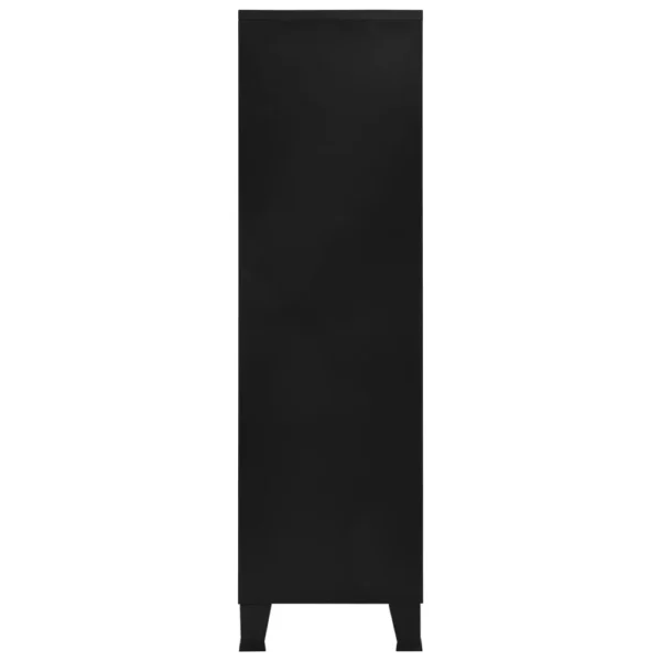 , Wardrobe Industrial Black 35.4&#8243;x15.7&#8243;x55.1&#8243; Steel