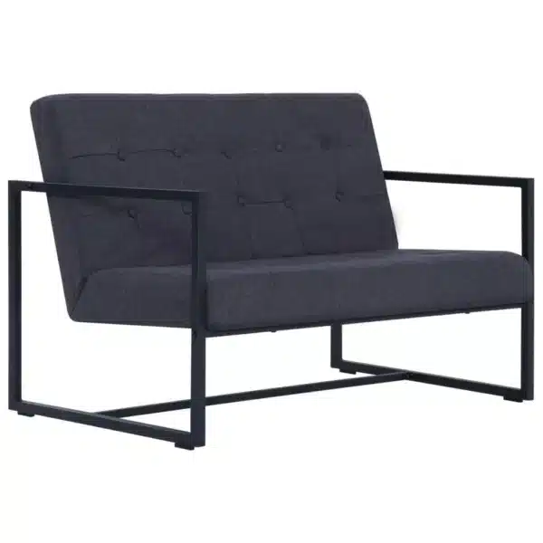 keyword: vidaXL 2-Seater Sofa, Gray 2-Seater Sofa with Armrests