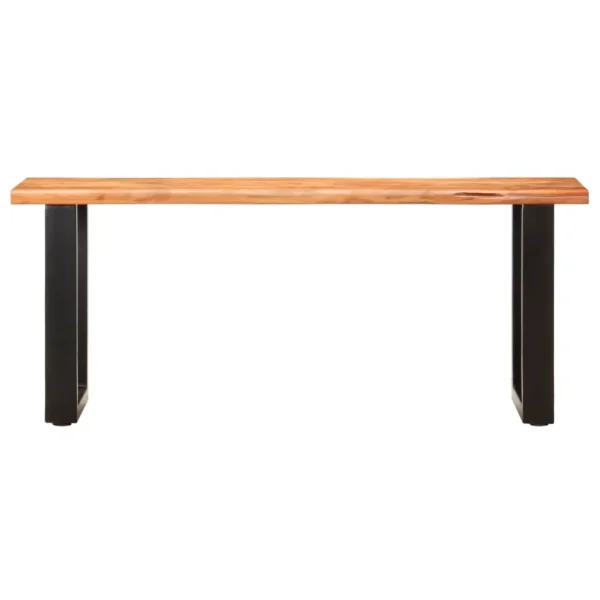 , Live Edge Bench 43.3&#8243; Solid Acacia Wood and Steel