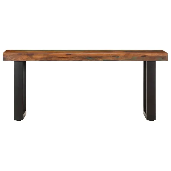 , Bench 43.3&#8243; Solid Reclaimed Wood and Steel