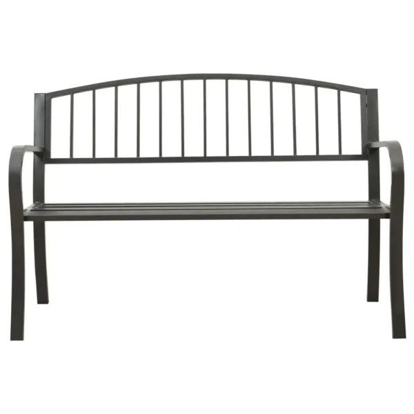 , Patio Bench 49.2&#8243; Steel Gray