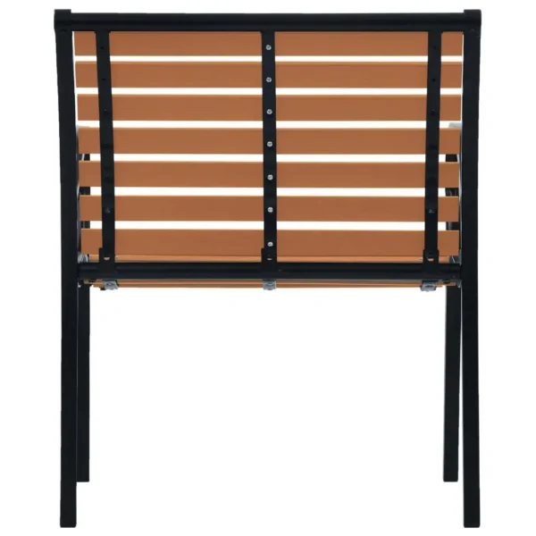 vidaXL Patio Chairs, Patio Chairs &#8211; Black and Brown, Steel and WPC