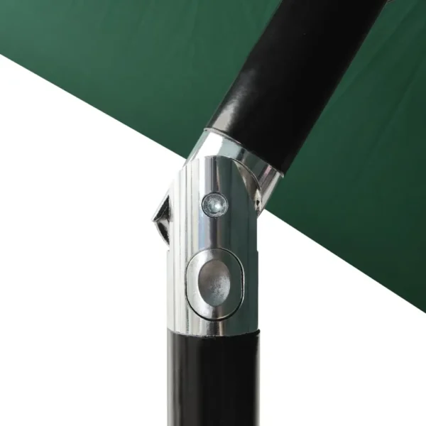 LED Green Steel Pole Parasol, LED Green Steel Pole Parasol 6.6’x9.8