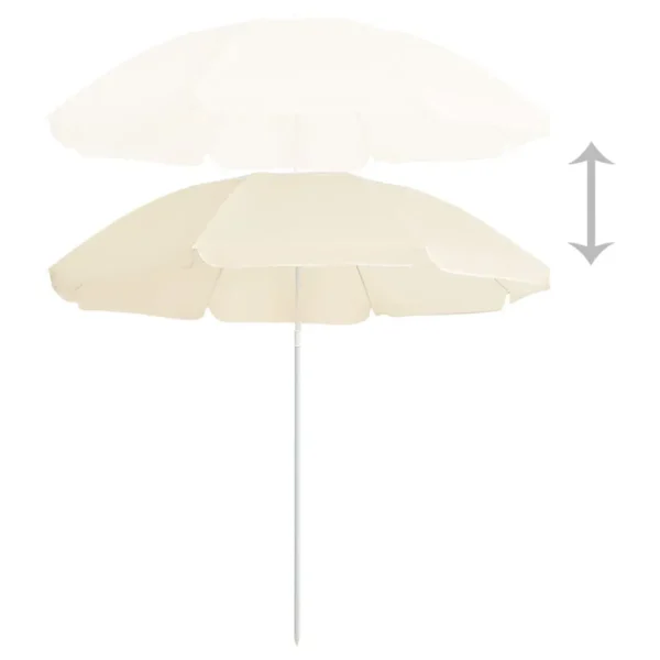 , Outdoor Parasol with Steel Pole Sand 70.9&#8243;