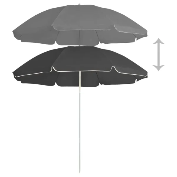 , Outdoor Parasol with Steel Pole Anthracite 70.9&#8243;