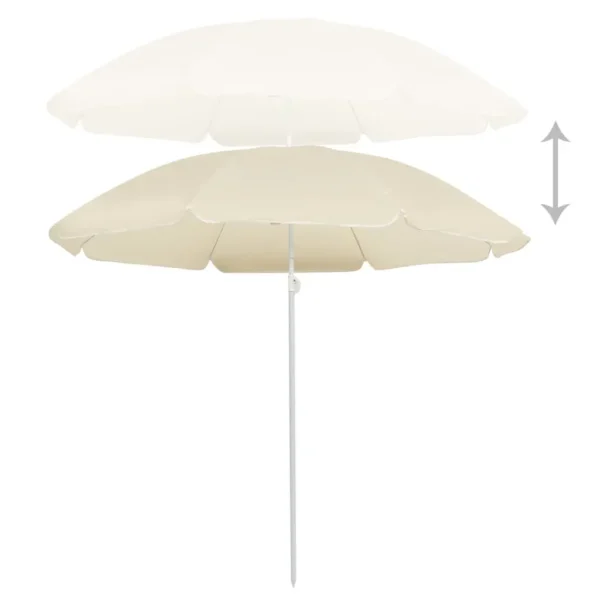 , Outdoor Parasol with Steel Pole Sand 70.9&#8243;