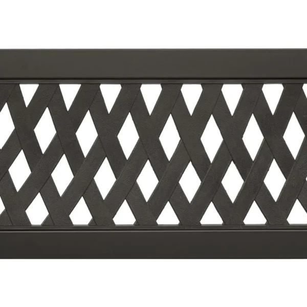 , Twin Patio Bench 96.9&#8243; Black Steel