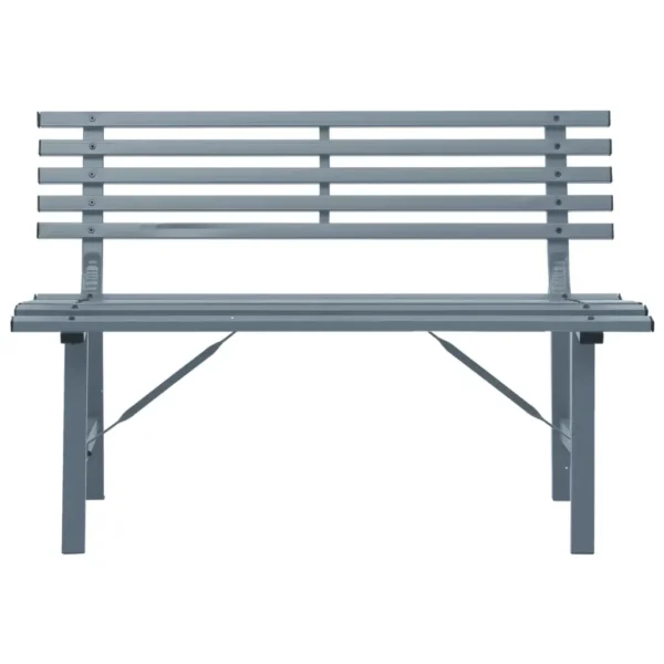 , Patio Bench 43.3&#8243; Steel Gray
