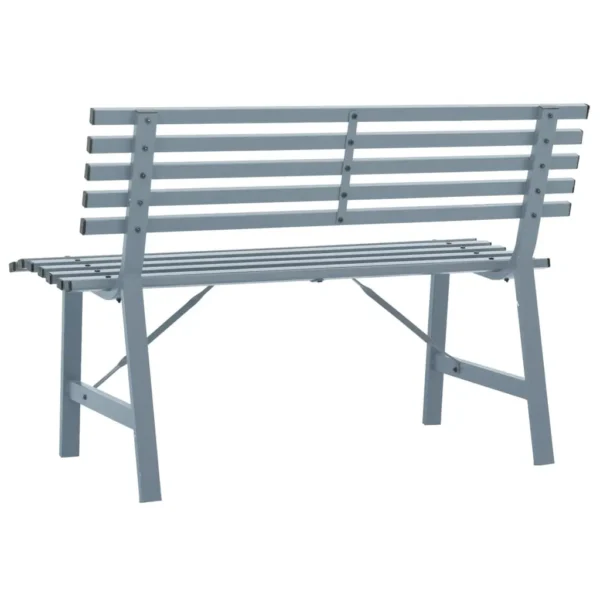 , Patio Bench 43.3&#8243; Steel Gray