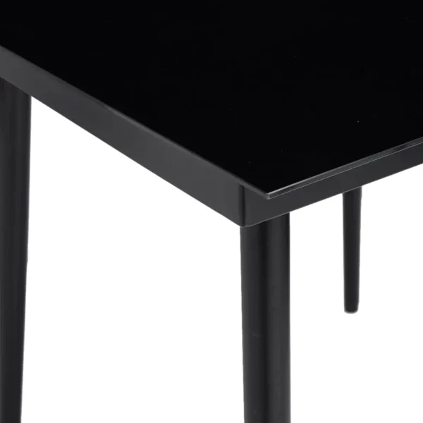 keyword: Patio Dining Table, Black Steel and Glass Patio Dining Table