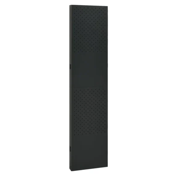 , 4-Panel Room Divider Black 63&#8243;x70.9&#8243; Steel