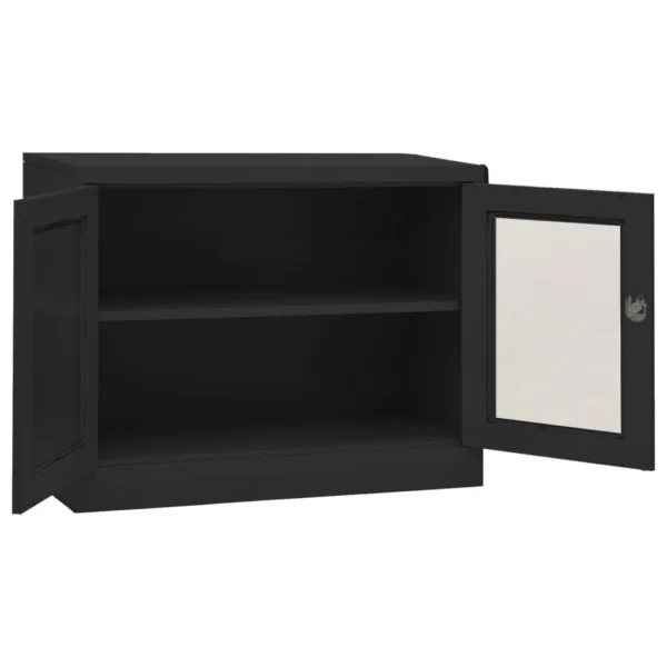 , Office Cabinet Anthracite 35.4&#8243;x15.7&#8243;x27.6&#8243; Steel