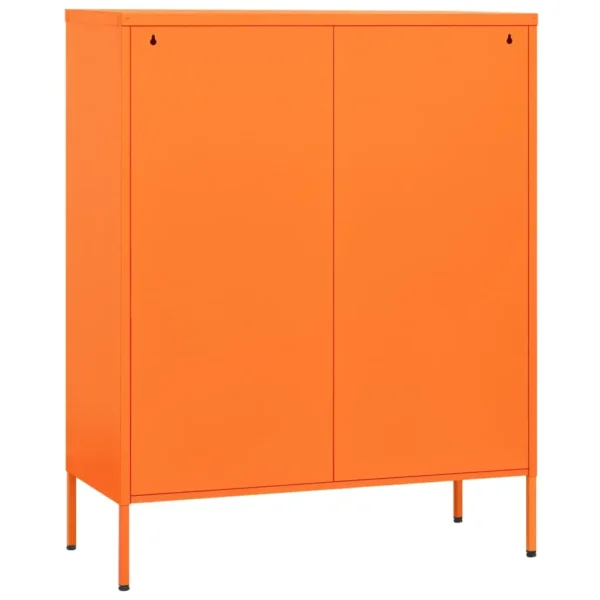 , Storage Cabinet Orange 31.5&#8243;x13.8&#8243;x40&#8243; Steel