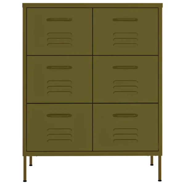 , Drawer Cabinet Olive Green 31.5&#8243;x13.8&#8243;x40&#8243; Steel