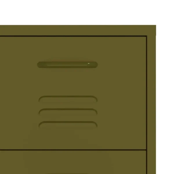 , Drawer Cabinet Olive Green 31.5&#8243;x13.8&#8243;x40&#8243; Steel