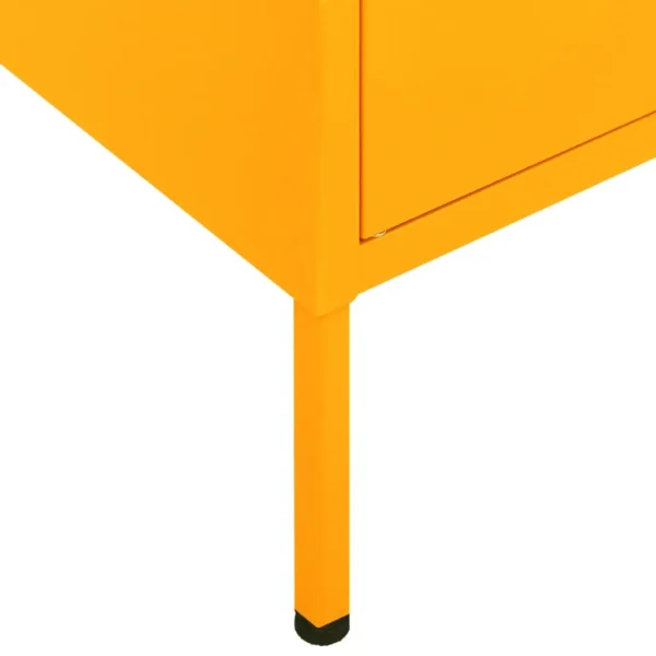 , Storage Cabinet Mustard Yellow 31.5&#8243;x13.8&#8243;x40&#8243; Steel