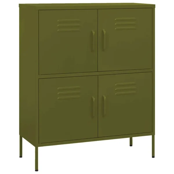 , Storage Cabinet Olive Green 31.5&#8243;x13.8&#8243;x40&#8243; Steel