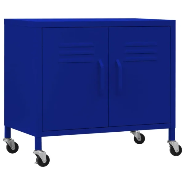 , Storage Cabinet Navy Blue 23.6&#8243;x13.8&#8243;x22&#8243; Steel
