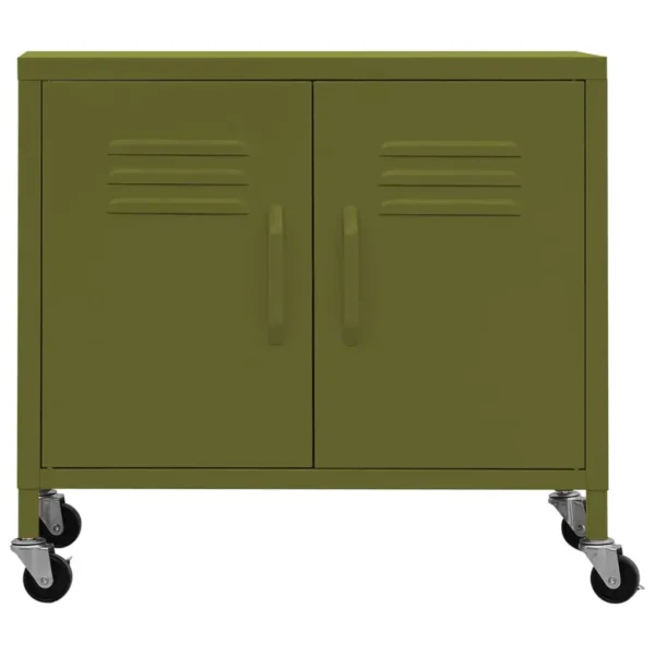 , Storage Cabinet Olive Green 23.6&#8243;x13.8&#8243;x22&#8243; Steel