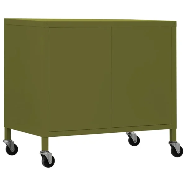 , Storage Cabinet Olive Green 23.6&#8243;x13.8&#8243;x22&#8243; Steel