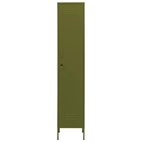 , Locker Cabinet Olive Green 13.8&#8243;x18.1&#8243;x70.9&#8243; Steel